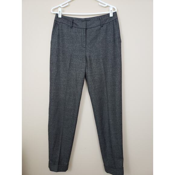 Lafayette 148 New York Womens Pants Size 6 Cuffed Hem Wool Silk Office Siren - Picture 1 of 10